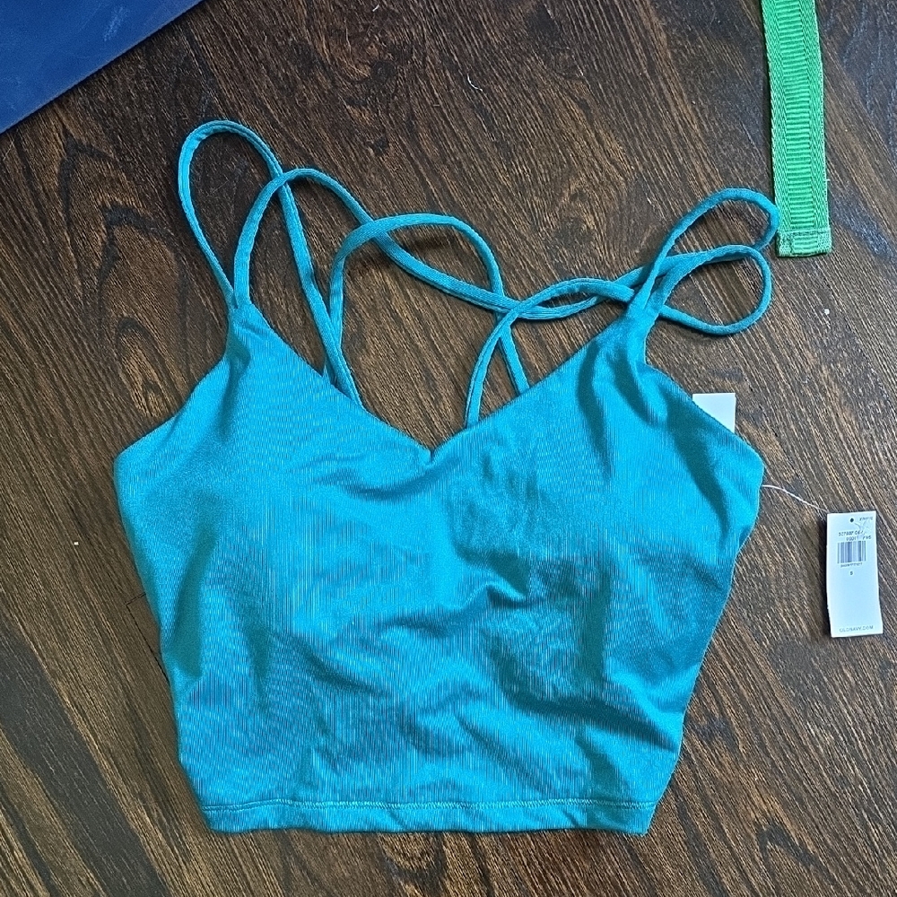 Old Navy Teal Long Line Sport Bra Nwt